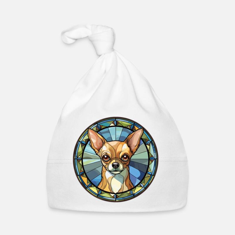 Chihuahua Hunderasse Aquarellglas Baby Bio-Mütze
