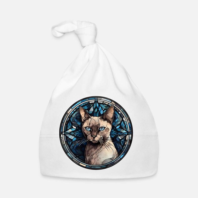 Verre aquarelle de race de chat birman Bonnet bio Bébé