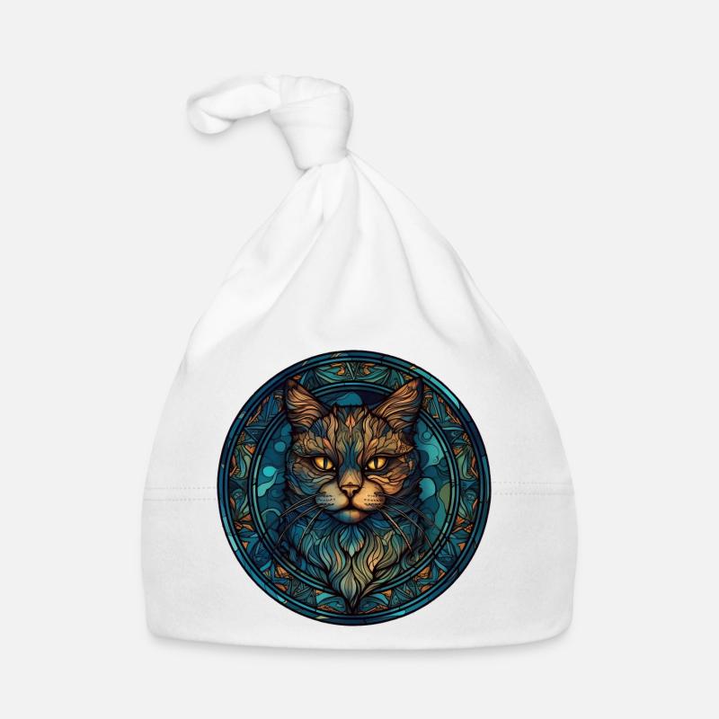 Manx Cat Breed Aquarellglas Baby Bio-Mütze