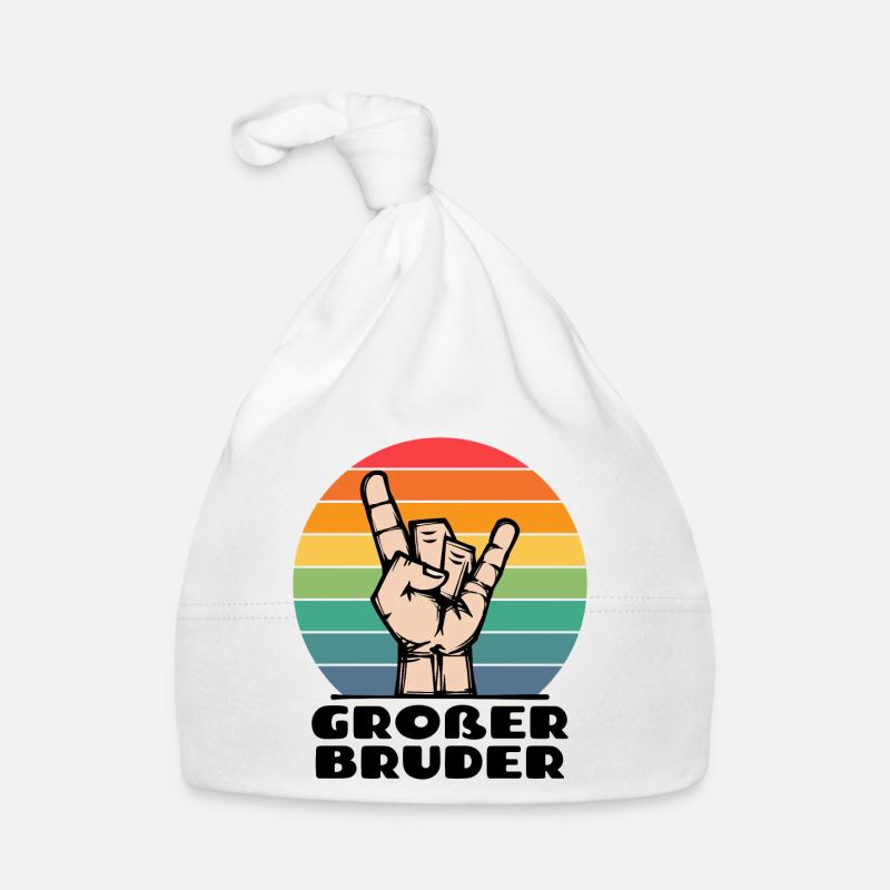 Stolzer Großer Bruder Statement Bruderherz Baby Bio-Mütze