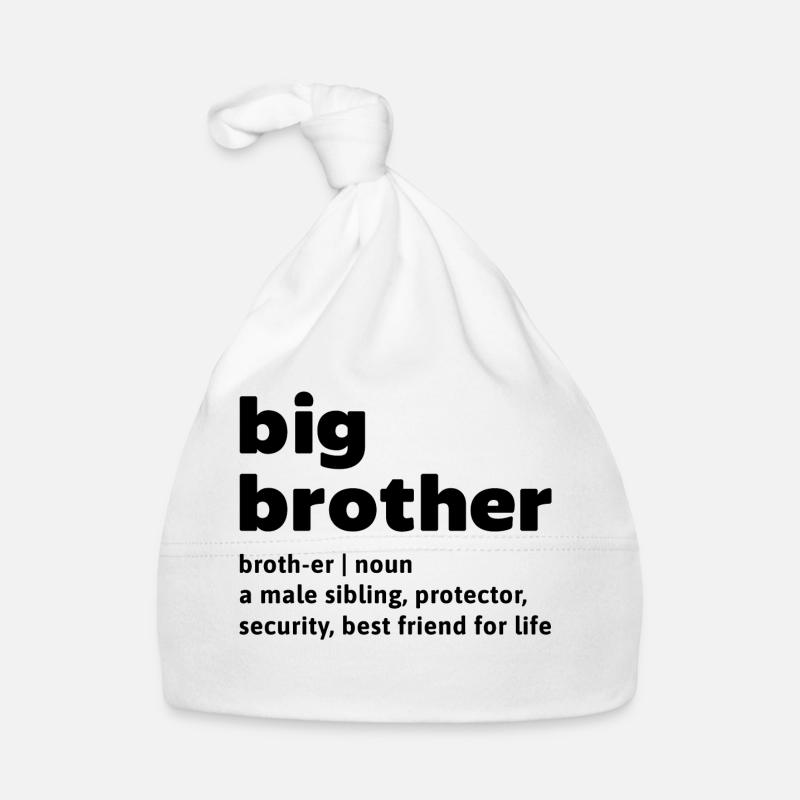 Sibling Love Big Brother Statement Bro Organic Baby Cap