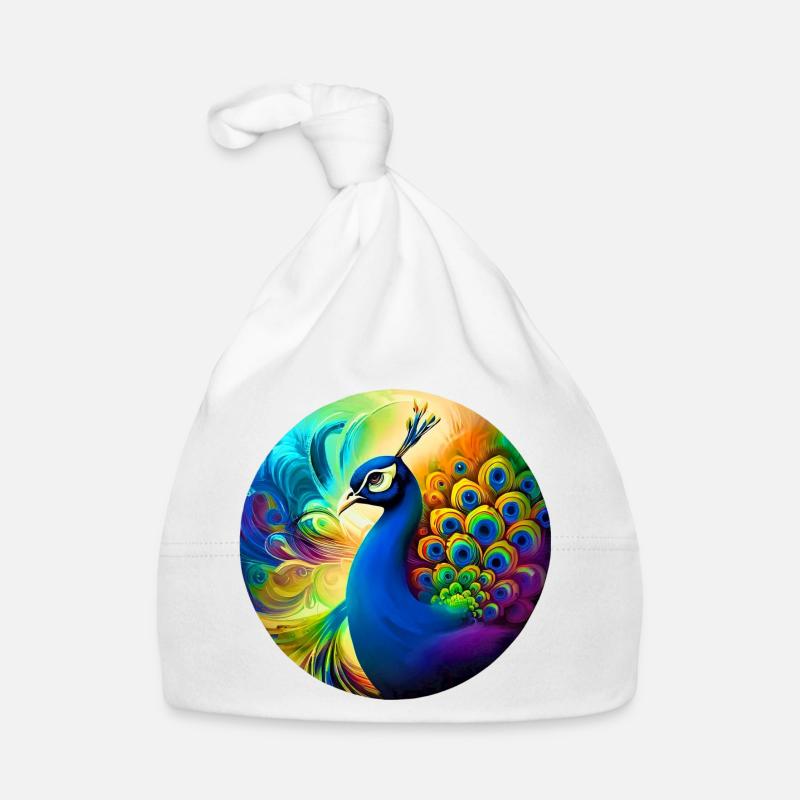 Pfau Baby Bio-Mütze