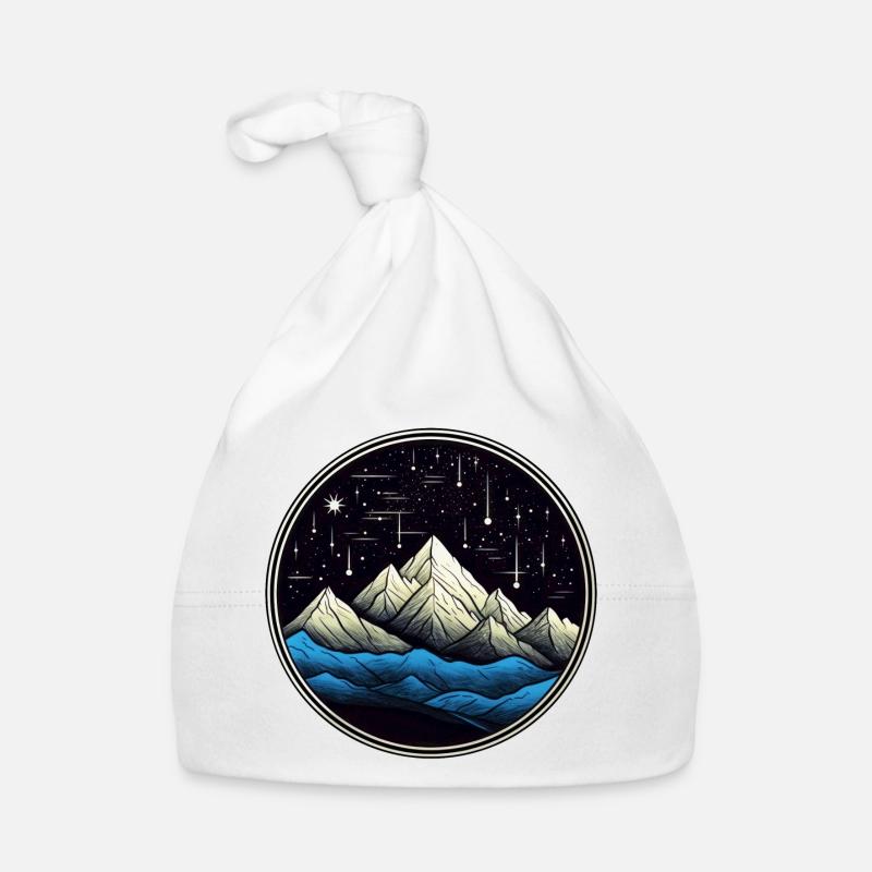 Starry Mountain Comet 01 Organic Baby Cap