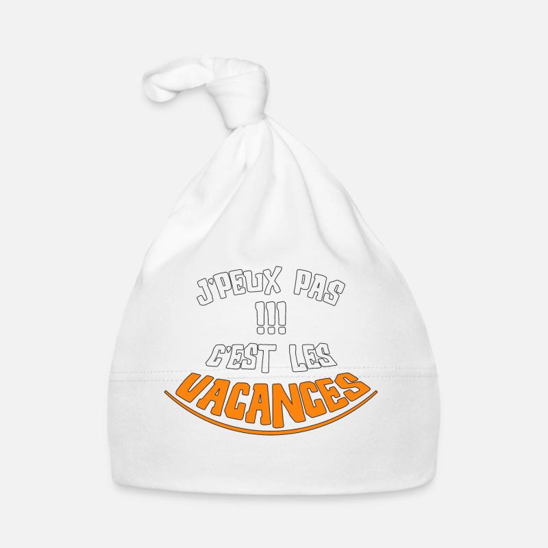 je peux pas c'est les vacances Bonnet bio Bébé