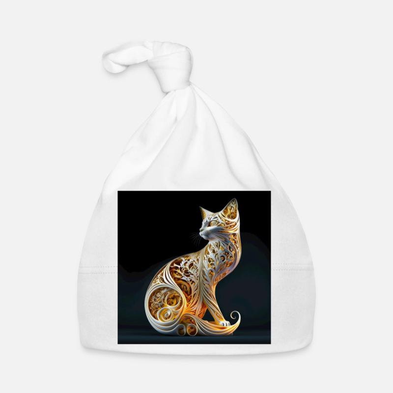 Cat 01 - Bonnet bio Bébé - blanc