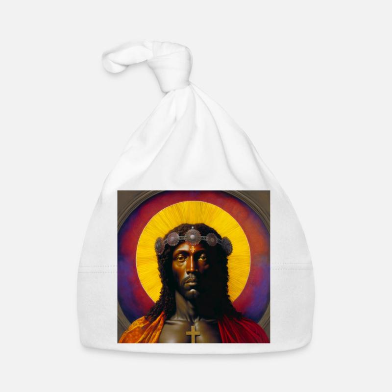 Schwarzer Jesus 01 Baby Bio-Mütze