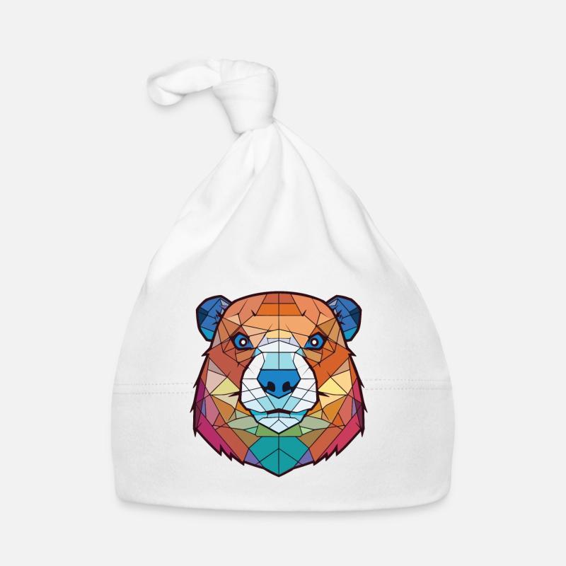 Marmotte Aquarelle colorée Illustration d’animaux Bonnet bio Bébé