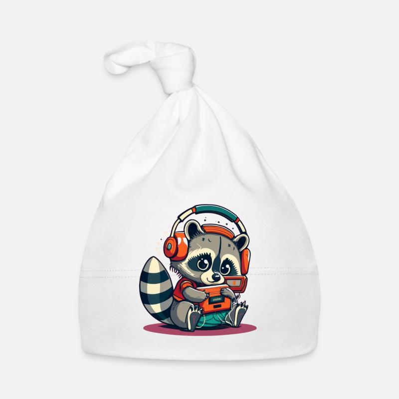 Casque à cassette Raccoon Bonnet bio Bébé