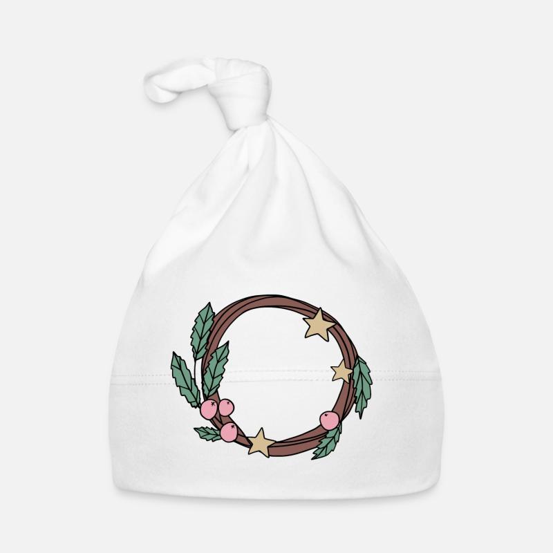 Weihnachtskranz Baby Bio-Mütze