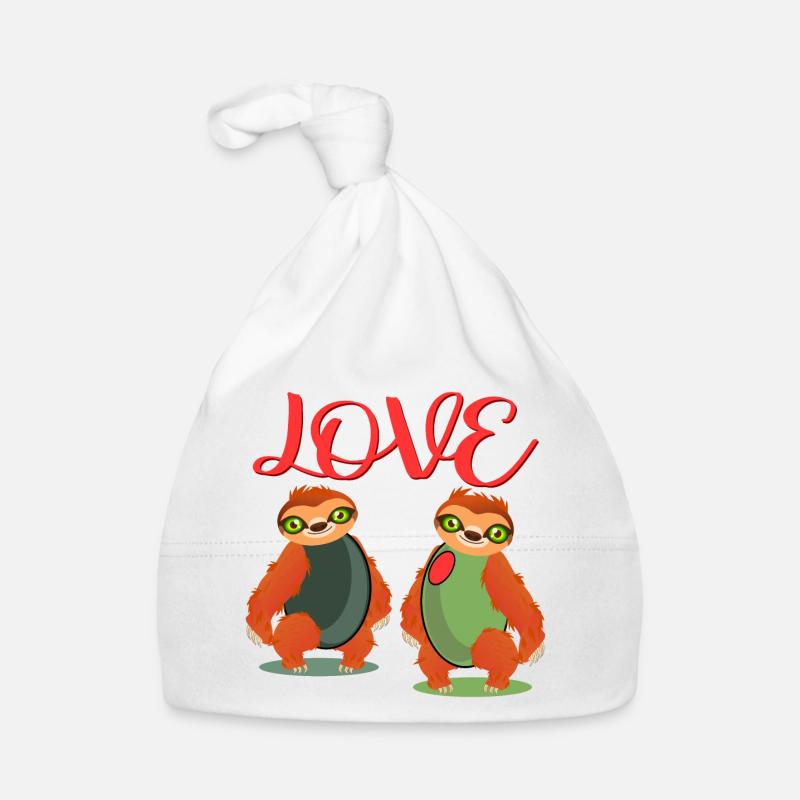 LOVE SLOTH OLIVES COSTUMES FOR COUPLES Organic Baby Cap