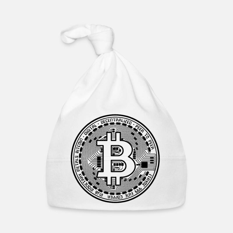 BTC Bitcoin Logo Baby Bio-Mütze