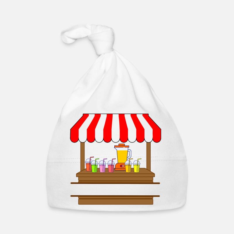 Marktstand mit Smoothies Baby Bio-Mütze