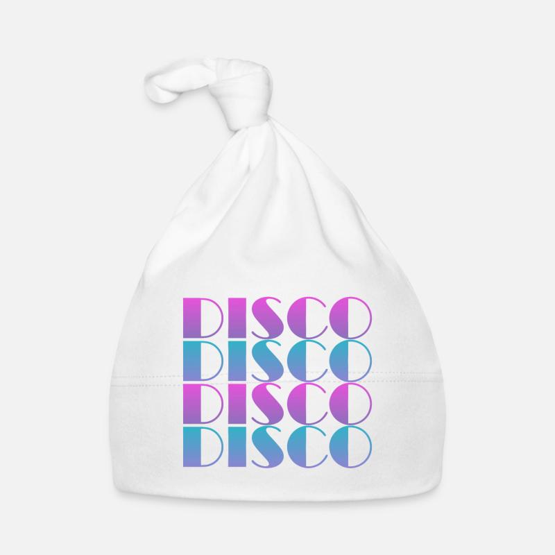 Conception de motif de texte disco vibrant Bonnet bio Bébé