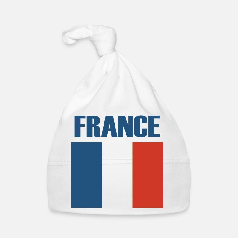 France Drapeau français Bonnet bio Bébé