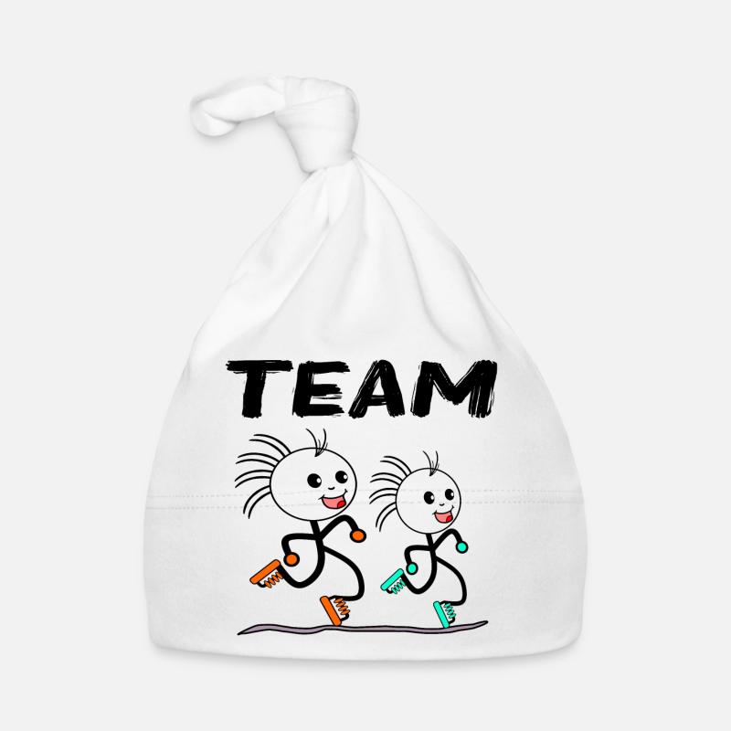 RUNNING TEAM KNITTING MAN RUNNING RUNNING GROUP Organic Baby Cap