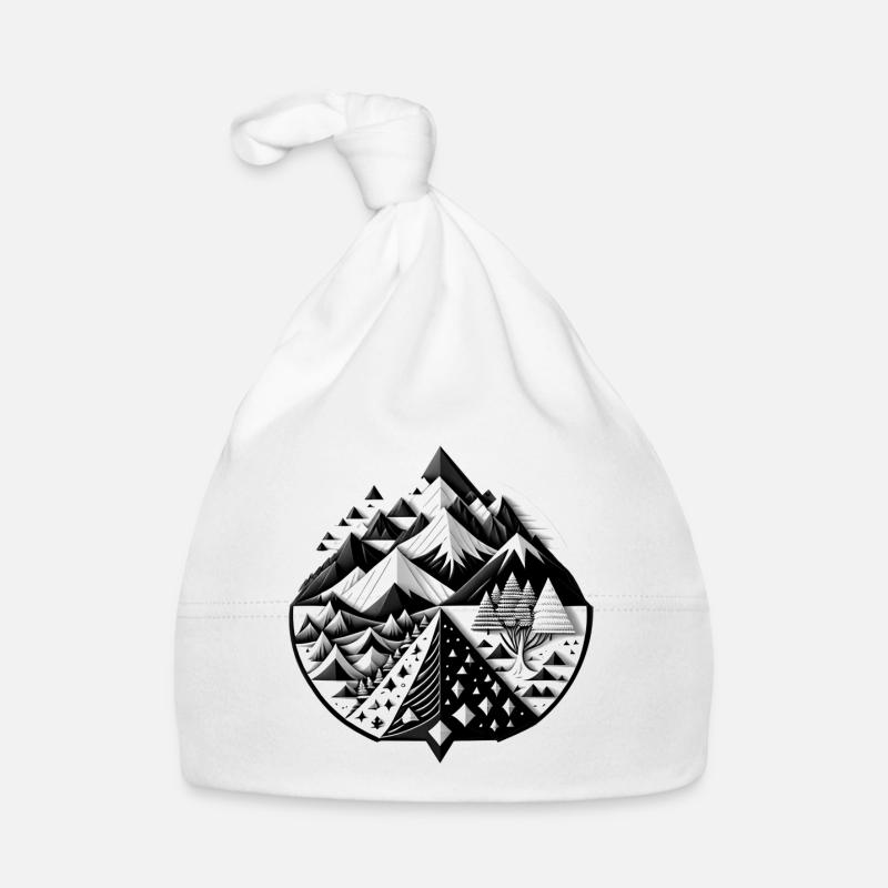 Collage Modern-Stil/ Berglandschaft Baby Bio-Mütze