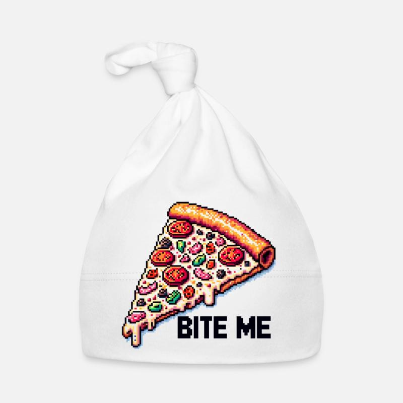 Bite me Pizza Baby Bio-Mütze