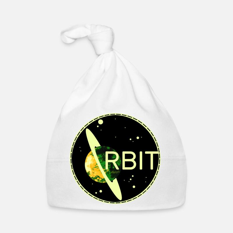 Saturn orbit planet space orbit 70s universe Organic Baby Cap