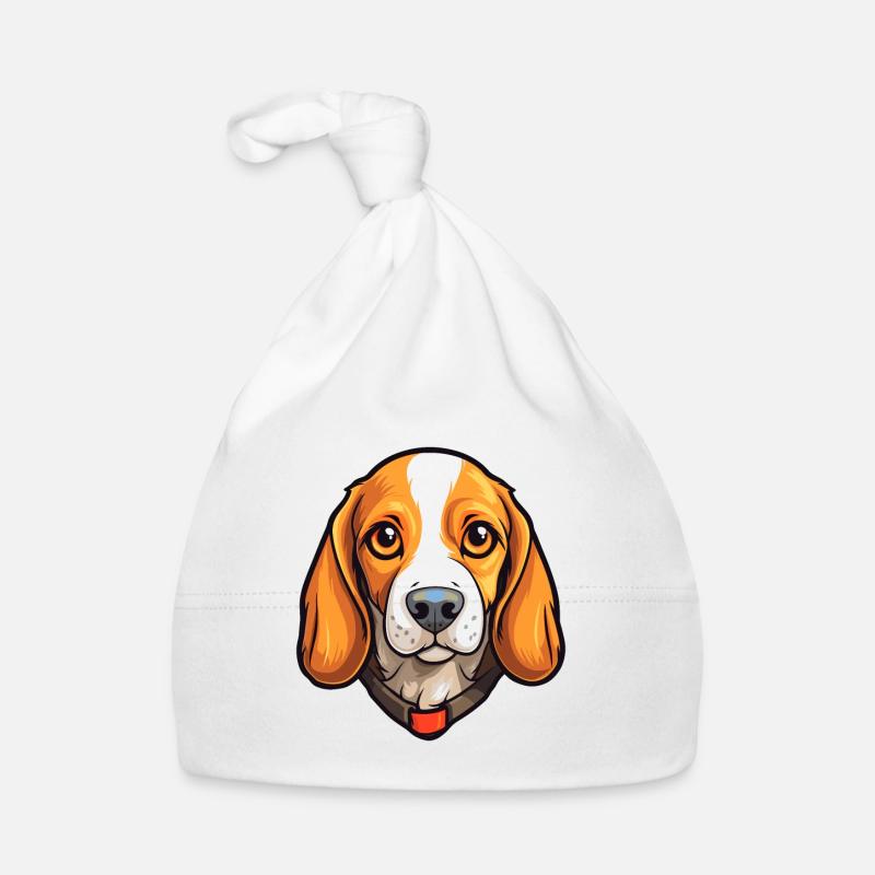 Beagle Hunderasse Cartoon Kawaii Illustration Baby Bio-Mütze