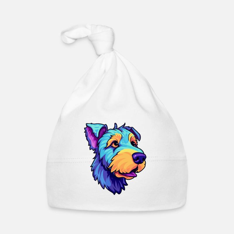 Blauer Paul Terrier Hunderasse Cartoon Kawaii Illustration Baby Bio-Mütze