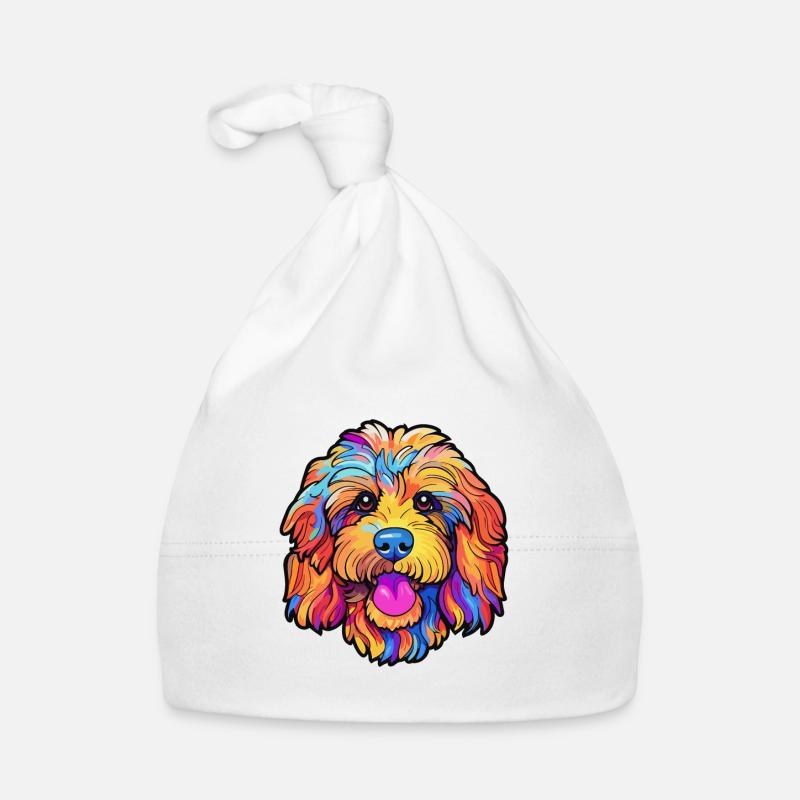 Cockapoo Hunderasse Cartoon Kawaii Illustration Baby Bio-Mütze
