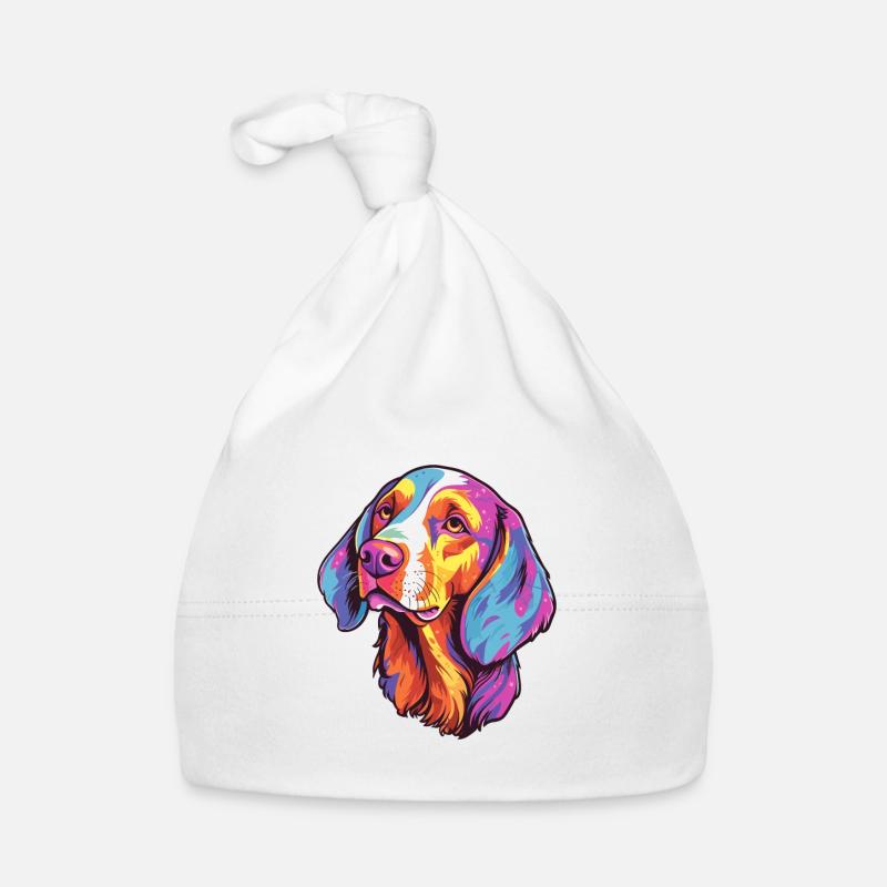 Ariege Pointer Dog Breed Cartoon Kawaii Illustrati Organic Baby Cap