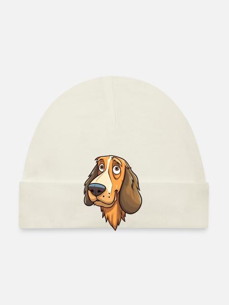 Uruguayan Cimarron Dog Breed Cartoon Kawaii Illust - Organic Baby Cap - white - Front