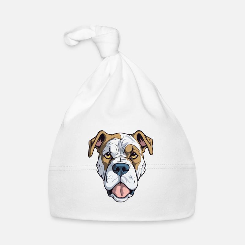 Bully Kutta Hunderasse Cartoon Kawaii Illustration Baby Bio-Mütze