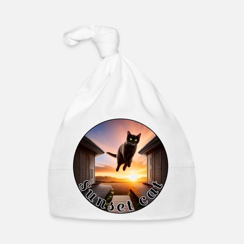 Sunset cat 2 Organic Baby Cap