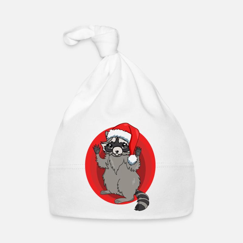 Raton laveur avec bonnet de Père Noël Bonnet bio Bébé