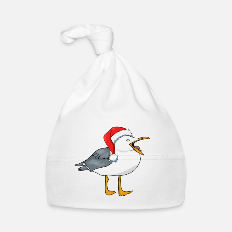 möwe mit weihnachtsmütze Baby Bio-Mütze
