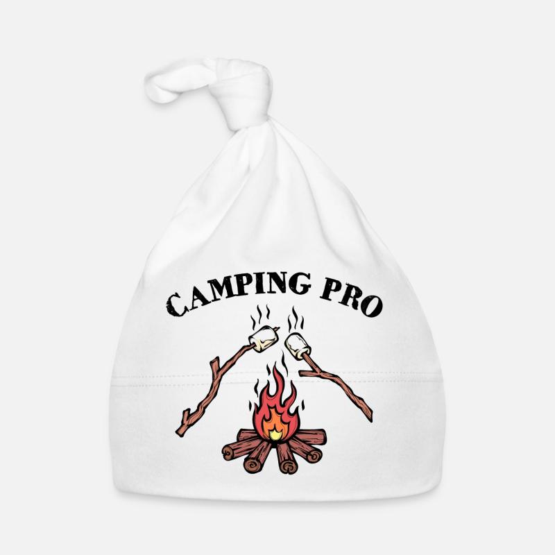 Campfire Campsite Statement Camping Camper Organic Baby Cap