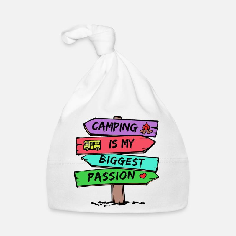 Camping Statement Caravan Camper Holiday Hikers Organic Baby Cap