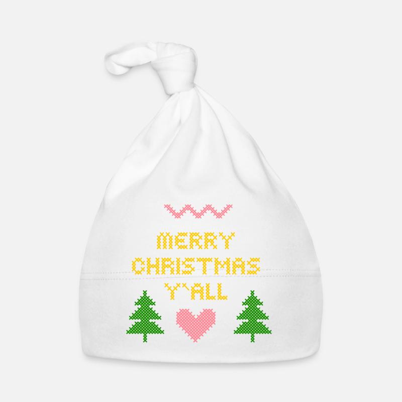 Joyeux Noël Pixel Art Design Bonnet bio Bébé