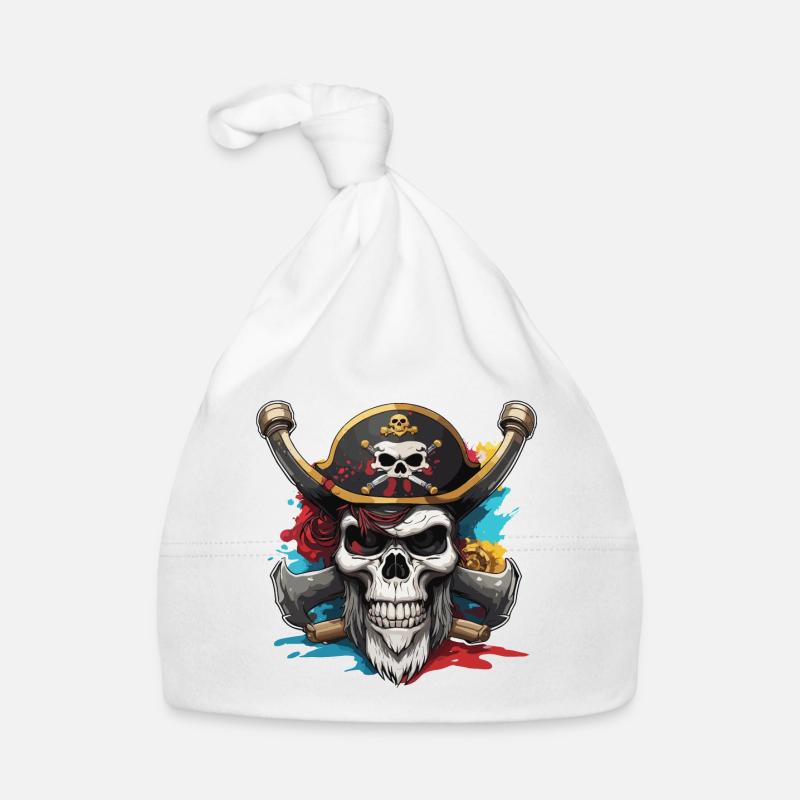 Skull / Pirate / Skull / Skull / Death / Logo Organic Baby Cap
