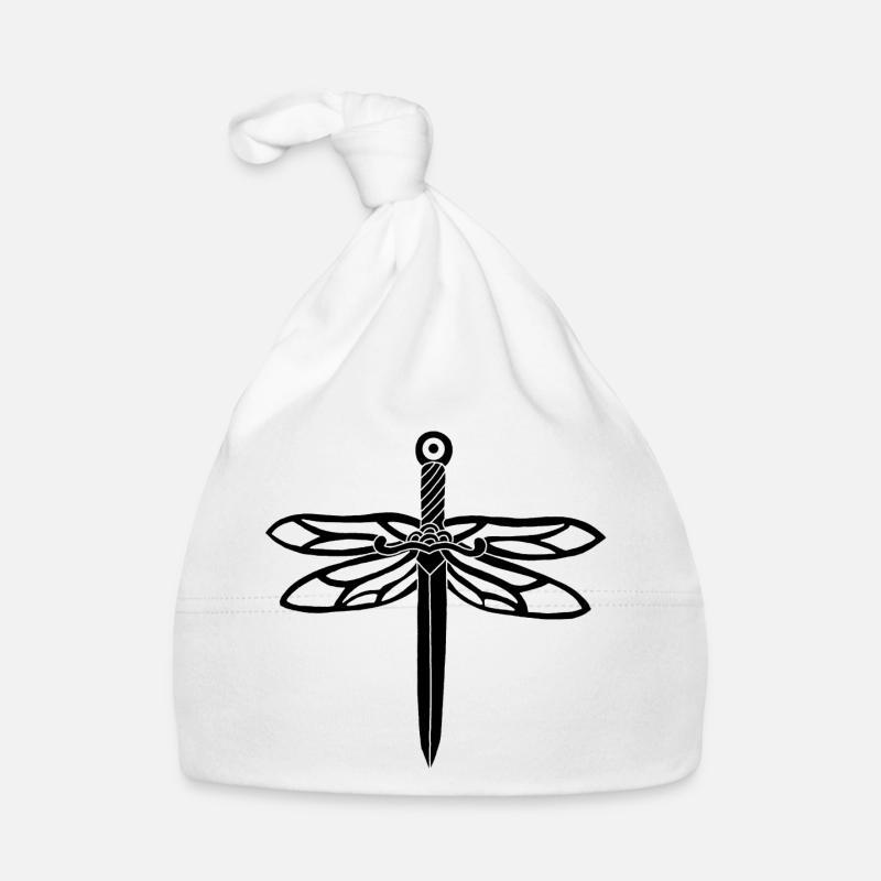 épée noire et ailes de libellule Bonnet bio Bébé
