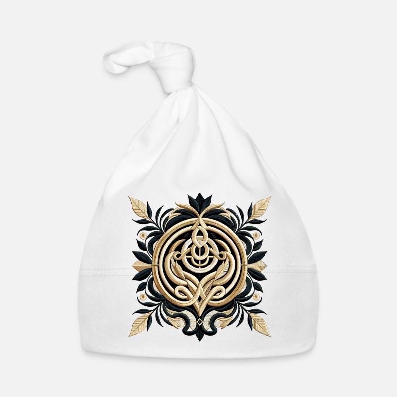 Design de broderie abstraite minimaliste de luxe Bonnet bio Bébé