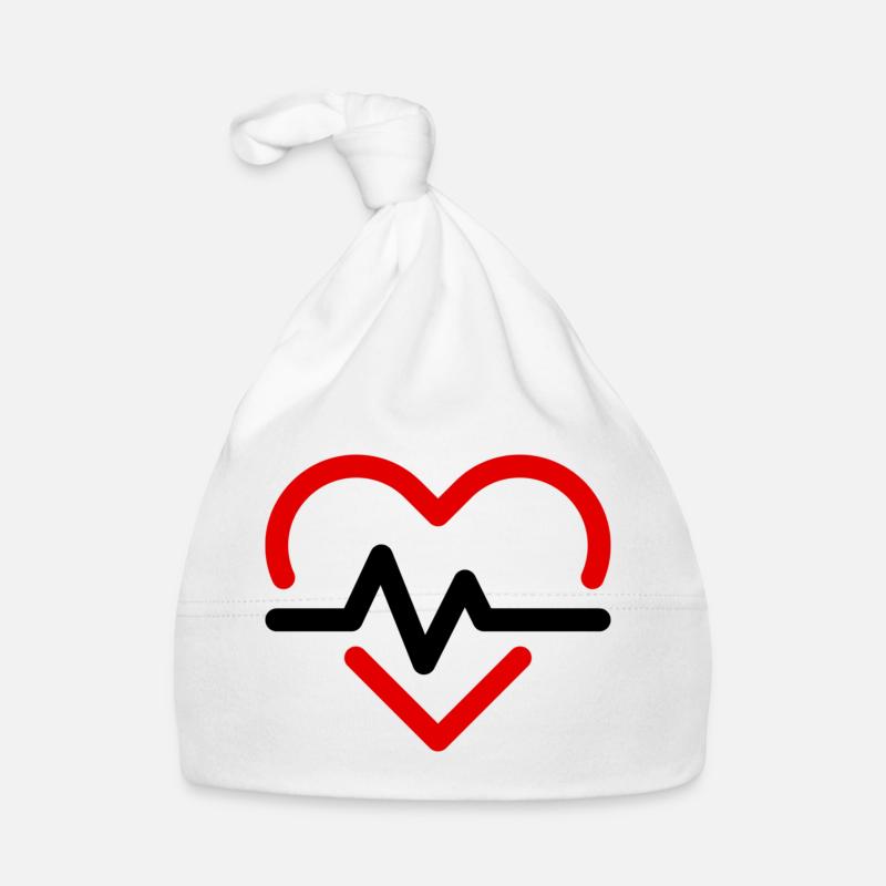heart beat Organic Baby Cap
