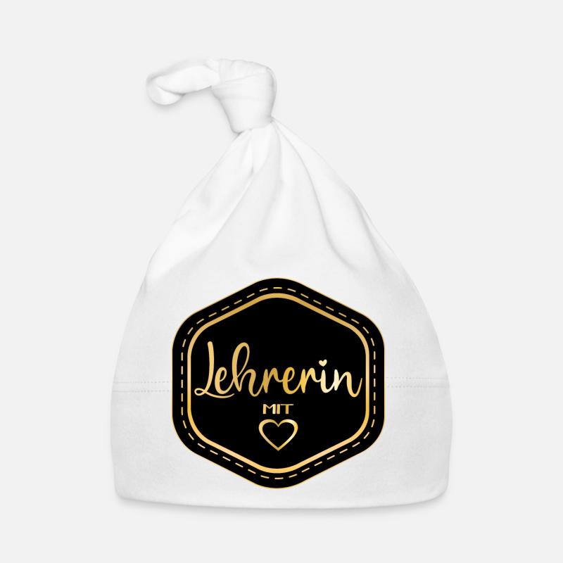 DANKESCHÖN SPRÜCHE - LEHRERIN MIT HERZ Baby Bio-Mütze