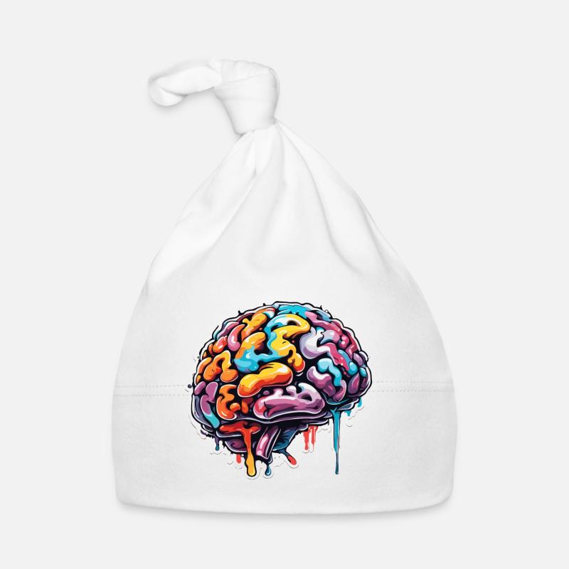 Gehirn / Wissen / Intelligenz / klug / Denken Baby Bio-Mütze