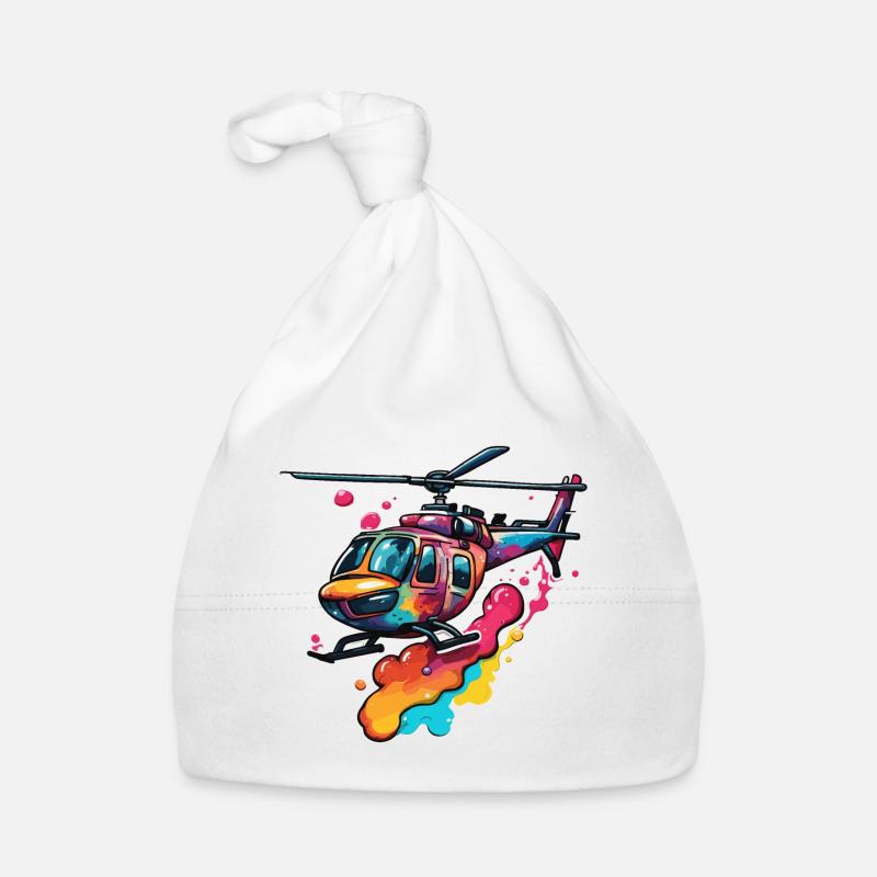 Helikopter / Hubschrauber / fliegen / Luftfahrt Baby Bio-Mütze