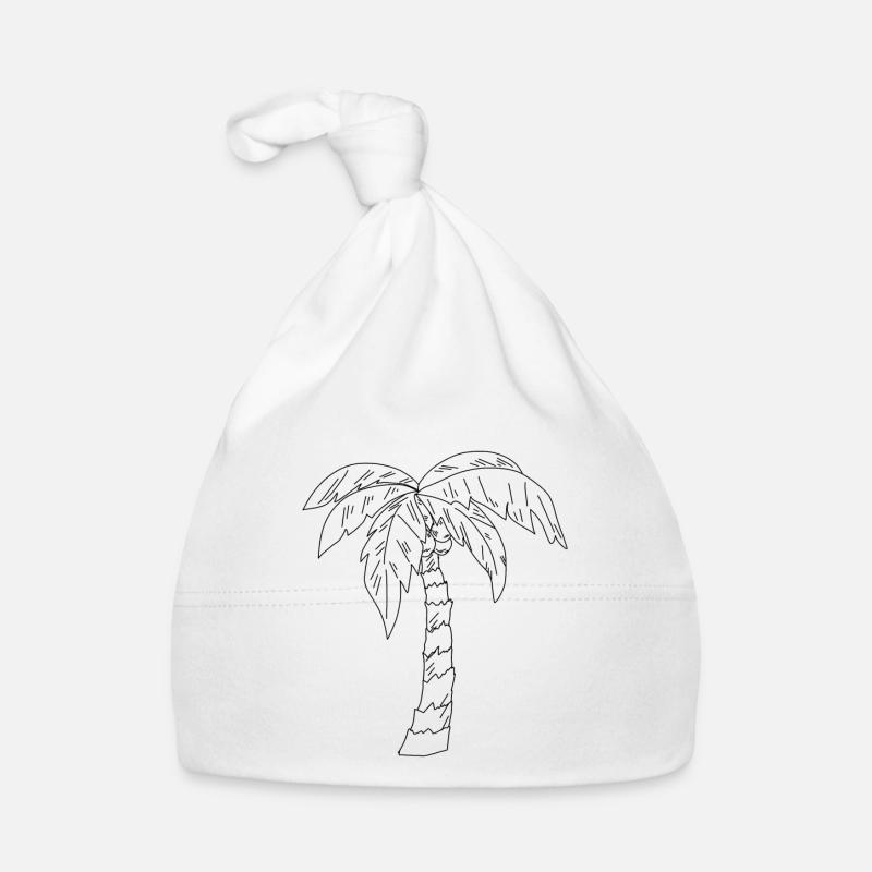 Palm Tree Drawing Organic Baby Cap