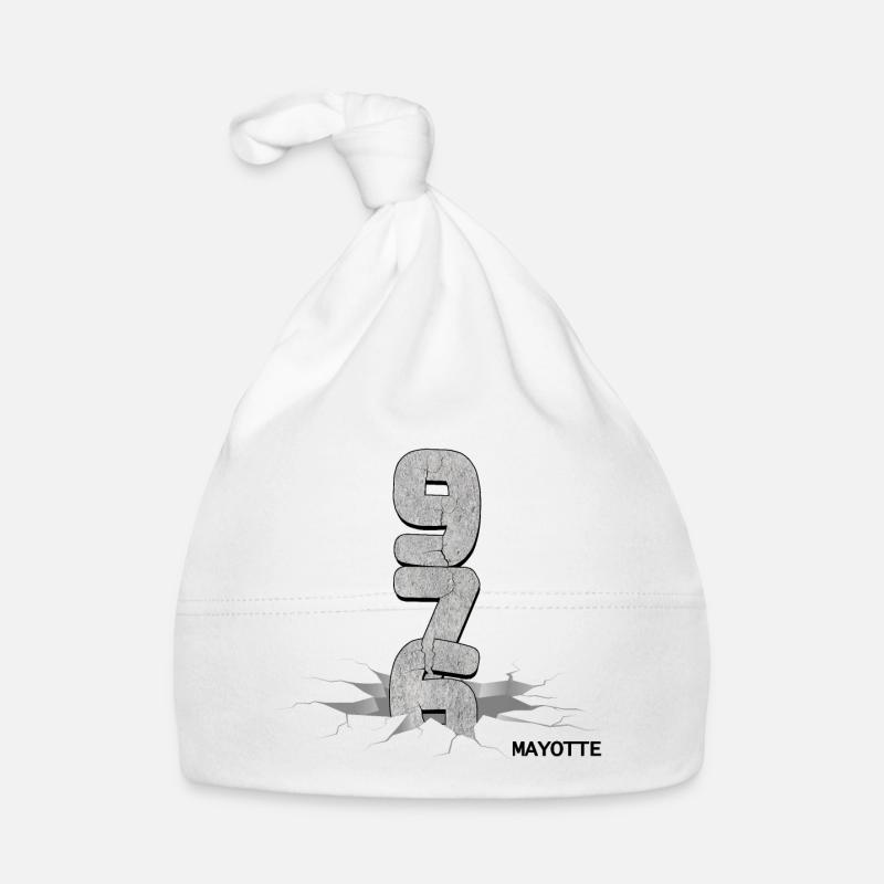 T SHIRT 976 mayotte - Bonnet bio Bébé - blanc