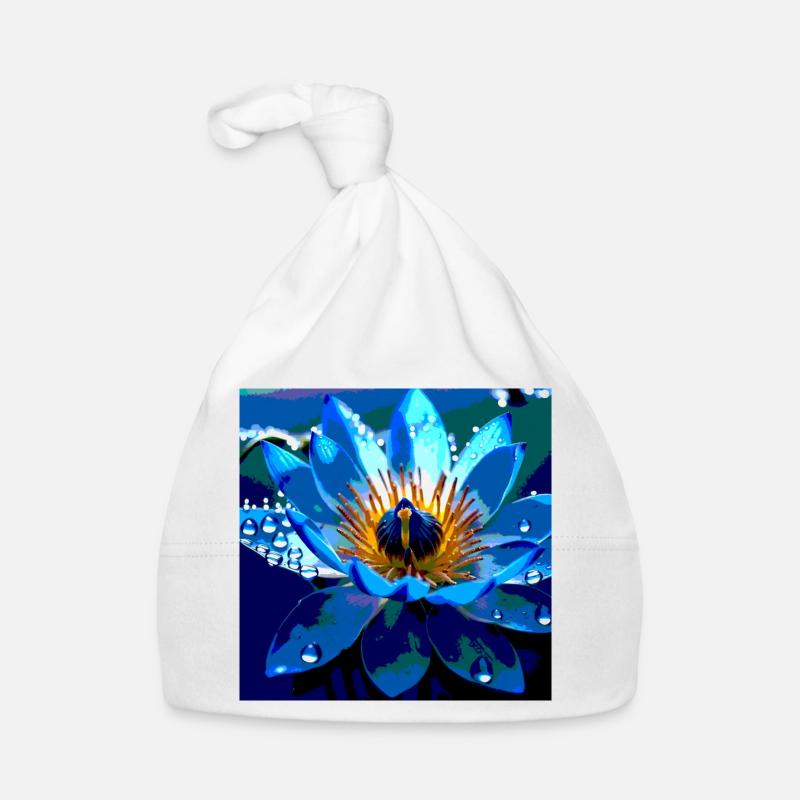 Der Blaue Lotus Baby Bio-Mütze