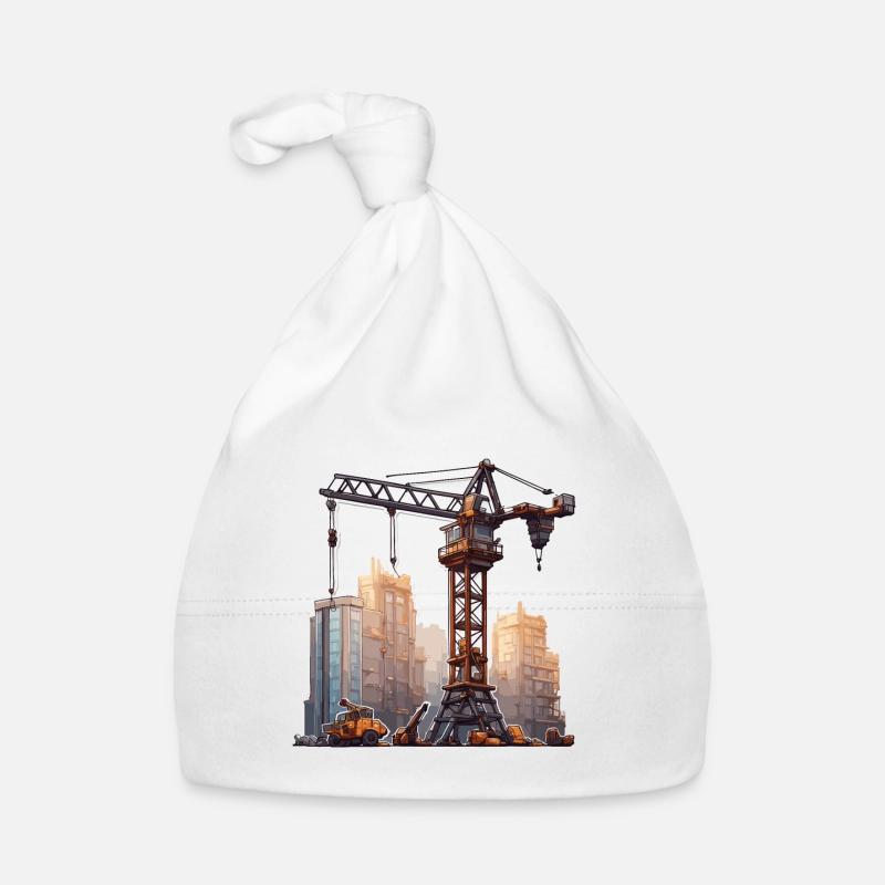 Crane / construction site / winch / crane system Organic Baby Cap