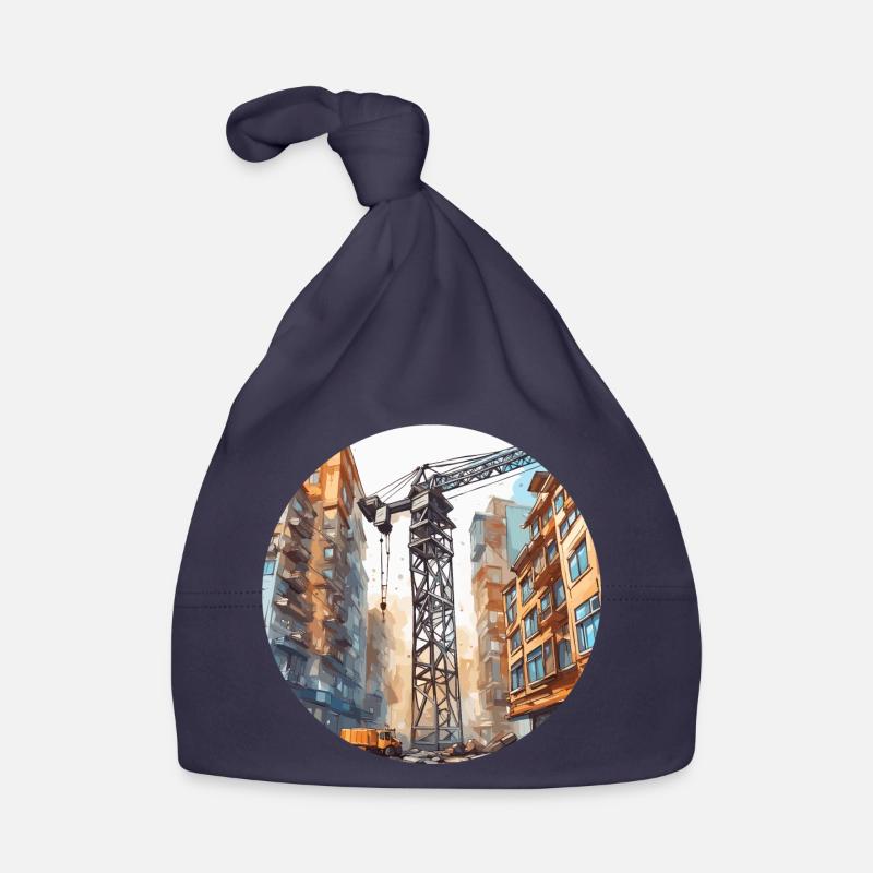 Crane / construction site / winch / crane system Organic Baby Cap