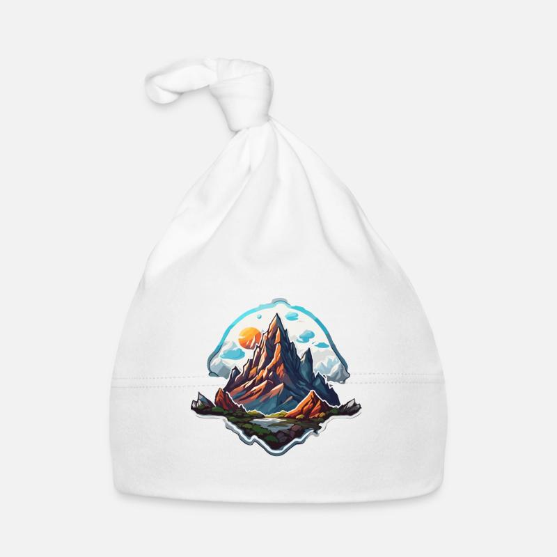 Mountain / Alps / Summit / Nature / Forest / Rock Organic Baby Cap