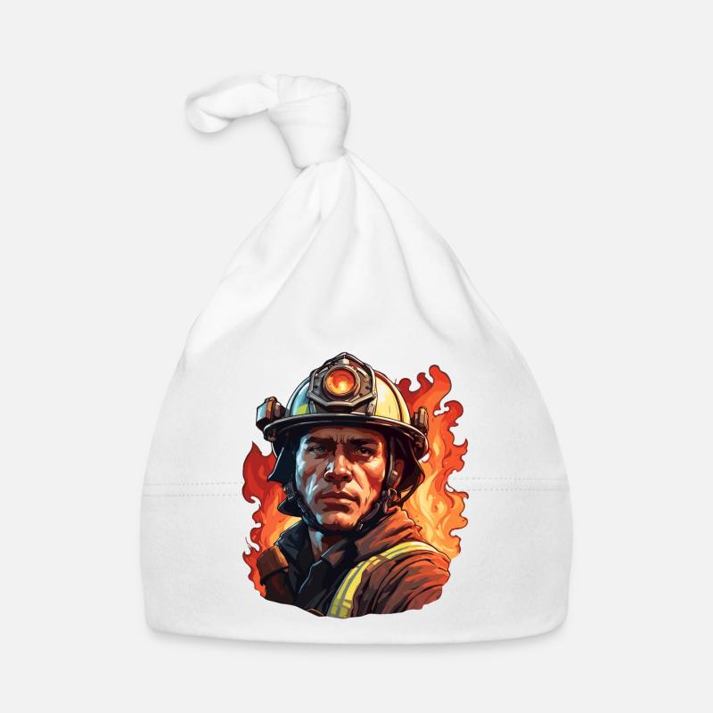 Firefighter / Fire / Fire / Extinguish / Hero Organic Baby Cap