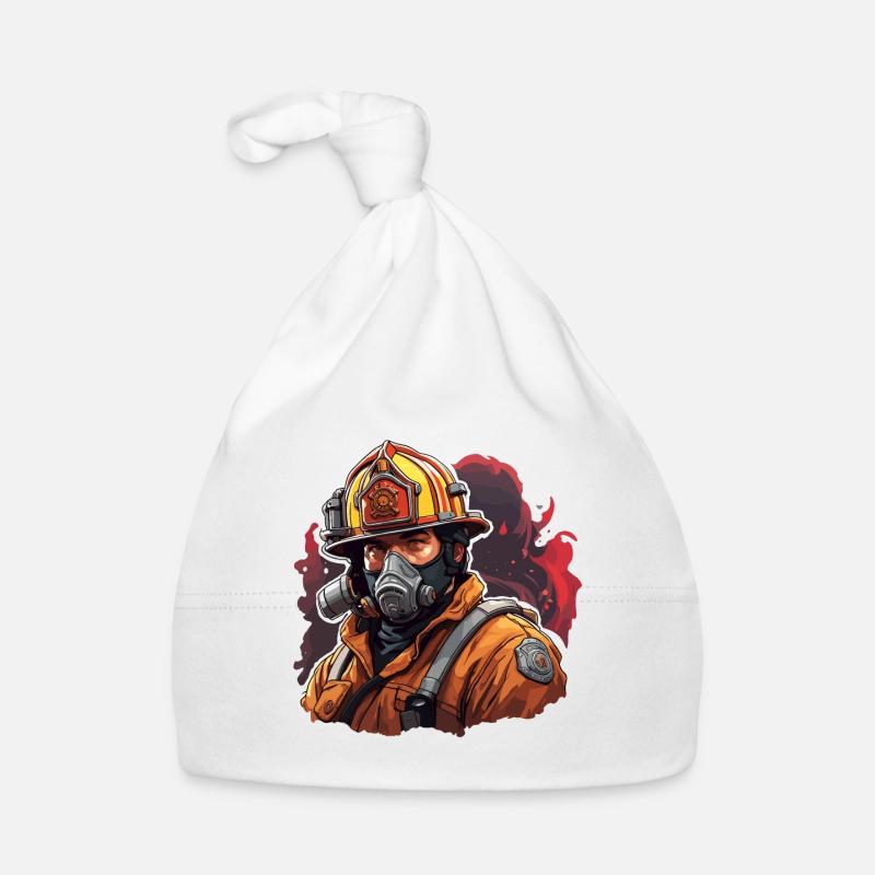 Firefighter / Fire / Fire / Extinguish / Hero Organic Baby Cap