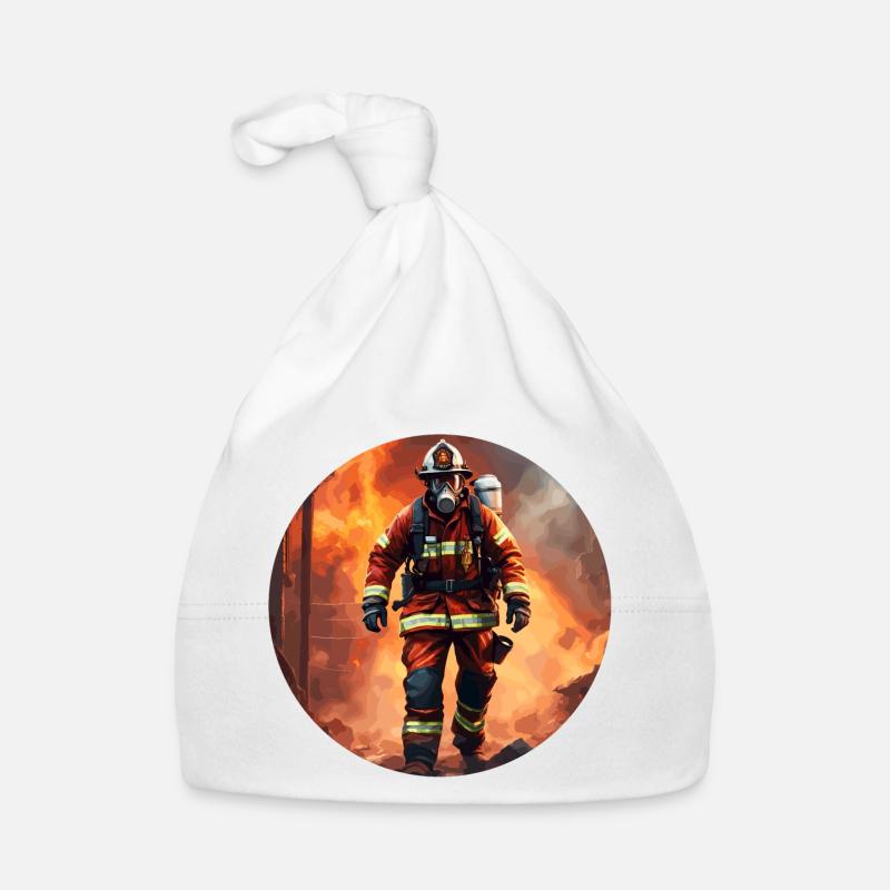 Firefighter / Fire / Fire / Extinguish / Hero Organic Baby Cap